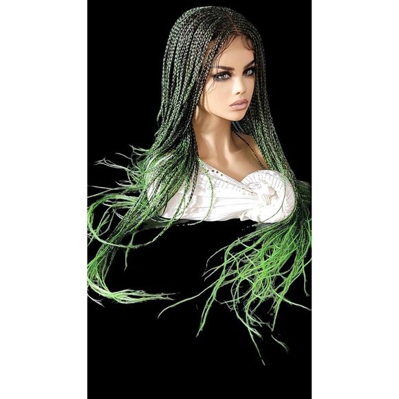 Braided wig 100% handmade, ombre wig, NWT exotic colors absolutely beautiful - Picture 4 of 10